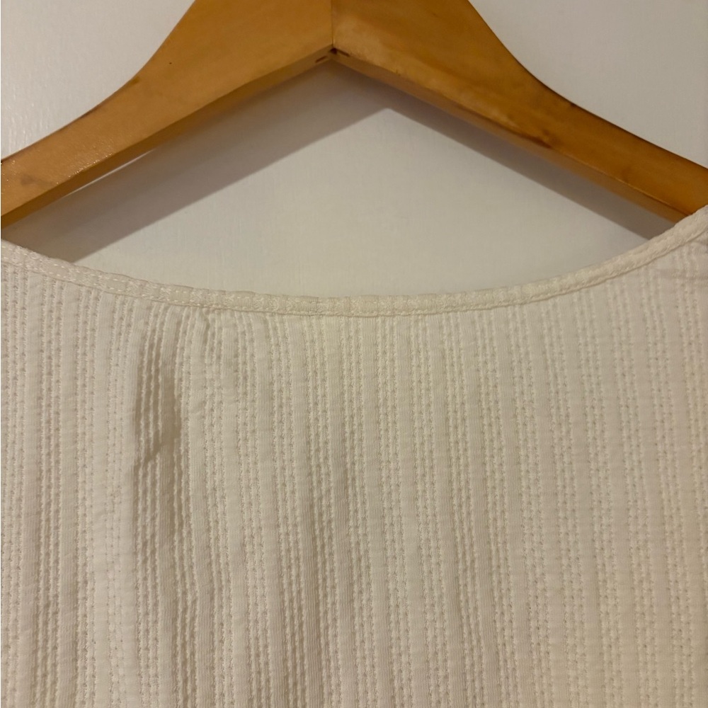 BP Cream Ribbed Crop Top - Picture 6 of 7